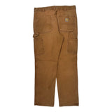 Carhartt Double Knee Carpenter Pants - 34W 32L Brown Cotton