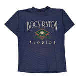Boca Raton Florida Unbranded Single Stitch T-Shirt - Large Blue Cotton