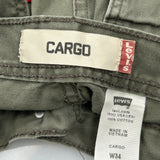 Levis Cargo Cargo Shorts - 35W 10L Green Cotton