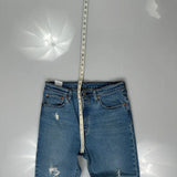 501 Levis Jeans - 32W 27L Blue Cotton