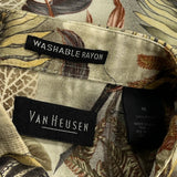Van Heusen Floral Hawaiian Shirt - Medium Multicoloured Viscose