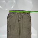 Carhartt Carpenter Trousers - 36W 29L Khaki Cotton