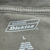 Dickies T-Shirt - Large Green Cotton