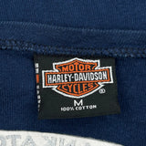 Mankato, Mn Harley Davidson T-Shirt - Medium Blue Cotton