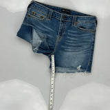 True Religion Denim Shorts - 31W UK 10 Blue Cotton