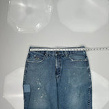 Outkast Cargo Jeans - 37W 33L Blue Cotton