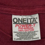 Matthew 5:16 Oneita Single Stitch T-Shirt - XL Burgundy Cotton