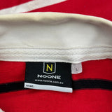 Noone Striped Rugby Shirt - Large Red Cotton