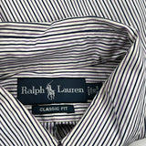 Ralph Lauren Striped Shirt - Large Blue Cotton
