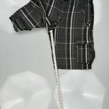Lee Checked Cargo Shorts - 31W 11L Black & White Cotton
