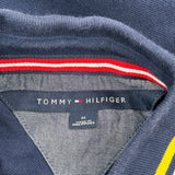 Tommy Hilfiger Striped Polo Shirt - Medium Navy Cotton