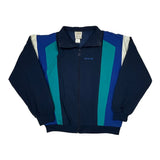 Adidas Striped Track Jacket - Large Green Cotton