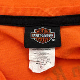 Motorcycles Harley Davidson Graphic T-Shirt - Small Orange Cotton