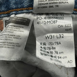Levis Jeans - 31W 30L Blue Cotton