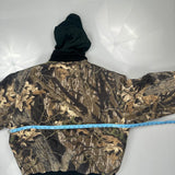 Mossy Oak Camo Bomber Jacket - Large Brown Polyester