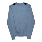 Classic Argyle Pattern Lacoste Argyle Sweater - Medium Navy Cotton