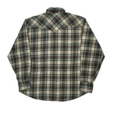 Wrangler Checked Flannel Shirt - XL Blue Cotton
