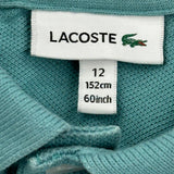Age 12 Lacoste Polo Shirt - Medium Green Cotton