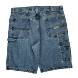 Wrangler Carpenter Shorts - 34W 10L Blue Cotton