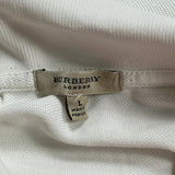 Burberry London Polo Shirt - Large White Cotton