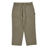 Original Dungaree Fit Carhartt Carpenter Trousers - 36W 30L Khaki Cotton