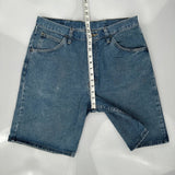 Wrangler Denim Shorts - 32W 10L Blue Cotton