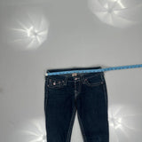 True Religion Skinny Fit Jeans - 30W UK 8 Dark Wash Cotton Blend