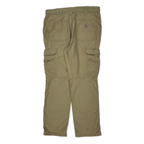 Carhartt Cargo Pants - 35W 32L Khaki Cotton Blend
