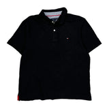 Tommy Hilfiger Polo Shirt - Large Black Cotton