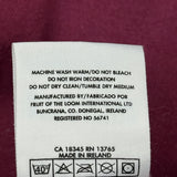 England Screen Stars Single Stitch T-Shirt - XL Burgundy Cotton