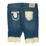 True Religion Denim Shorts - 38W 10L Acid Wash Cotton