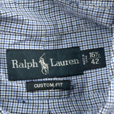 Ralph Lauren Checked Shirt - Large Blue Cotton