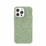 Sage Green Cacti iPhone 14 Pro Max Case