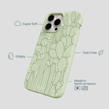 Sage Green Cacti iPhone 14 Pro Max Case