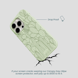 Sage Green Cacti iPhone 14 Pro Case