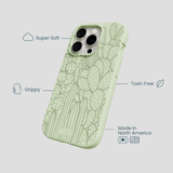 Sage Green Cacti iPhone 15 Pro Case