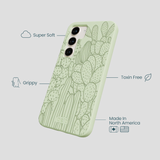 Sage Green Cacti Samsung Galaxy S24 Case