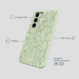 Sage Green Cacti Samsung Galaxy S25 Case