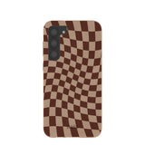 Chocolate Brown Cafe Check Samsung Galaxy S23+(Plus) Case