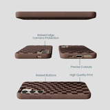 Chocolate Brown Cafe Check Samsung Galaxy S23 Case