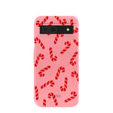 Bubblegum Pink Candy Cane Chaos Google Pixel 8a Case