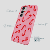 Bubblegum Pink Candy Cane Chaos Samsung Galaxy S25+(Plus) Case
