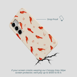 Seashell Cardinals Samsung Galaxy S25 Case