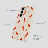 Seashell Cardinals Samsung Galaxy S25 Case