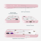 Clear Cat Couture iPhone 17 Case With Petal Pink Ridge (MagSafe included)