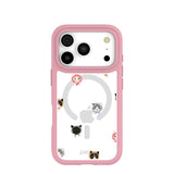 Clear Cat Couture iPhone 17 Pro Case With Petal Pink Ridge (MagSafe included)