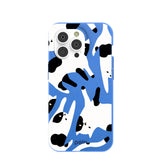 Electric Blue Cat Cow iPhone 14 Pro Case