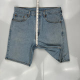 Levis Denim Shorts - 34W 9L Light Wash Cotton