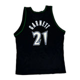 Timberwolves Champion #21 Garnett Jersey - XL Black Polyester
