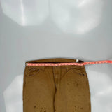 Dickies Double Knee Carpenter Trousers - 36W 29L Brown Cotton